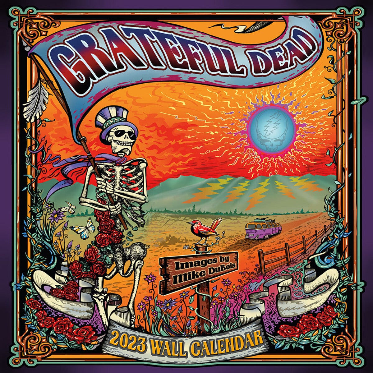 Grateful Dead Wall Calendar 12" x 12" Seedless Green